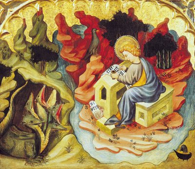 St. John on Patmos by Joan or Juan Mates